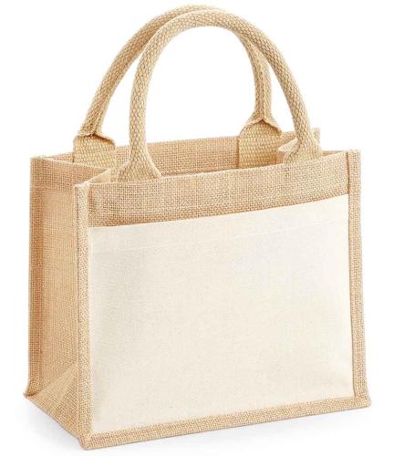Westford Mill Pocket Jute Gift Bag - NAT - ONE